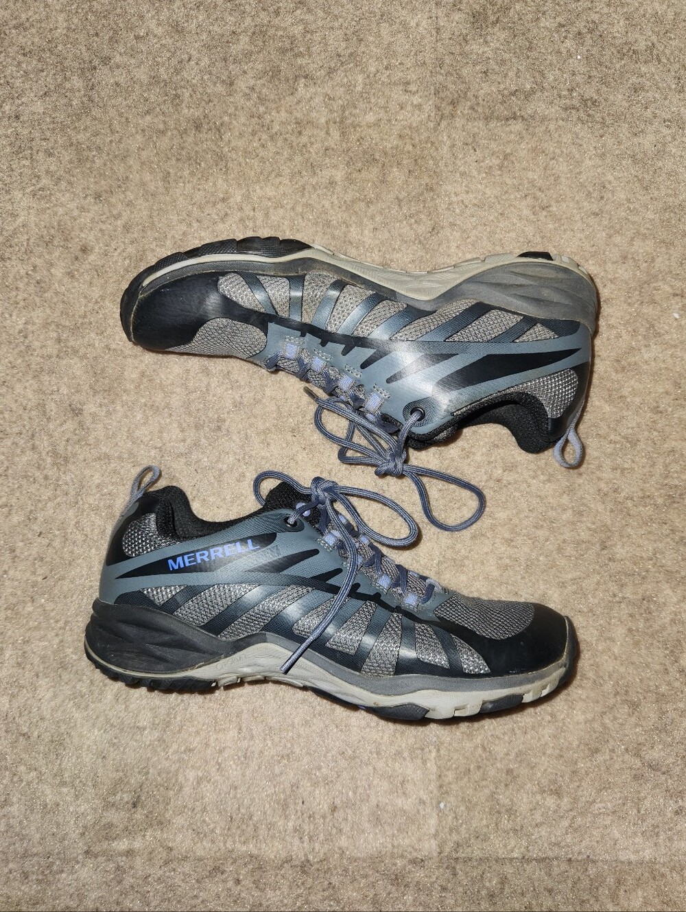 Merrell Siren Edge Q2 Hiking Trail Shoes | Grey Black Blue | W7